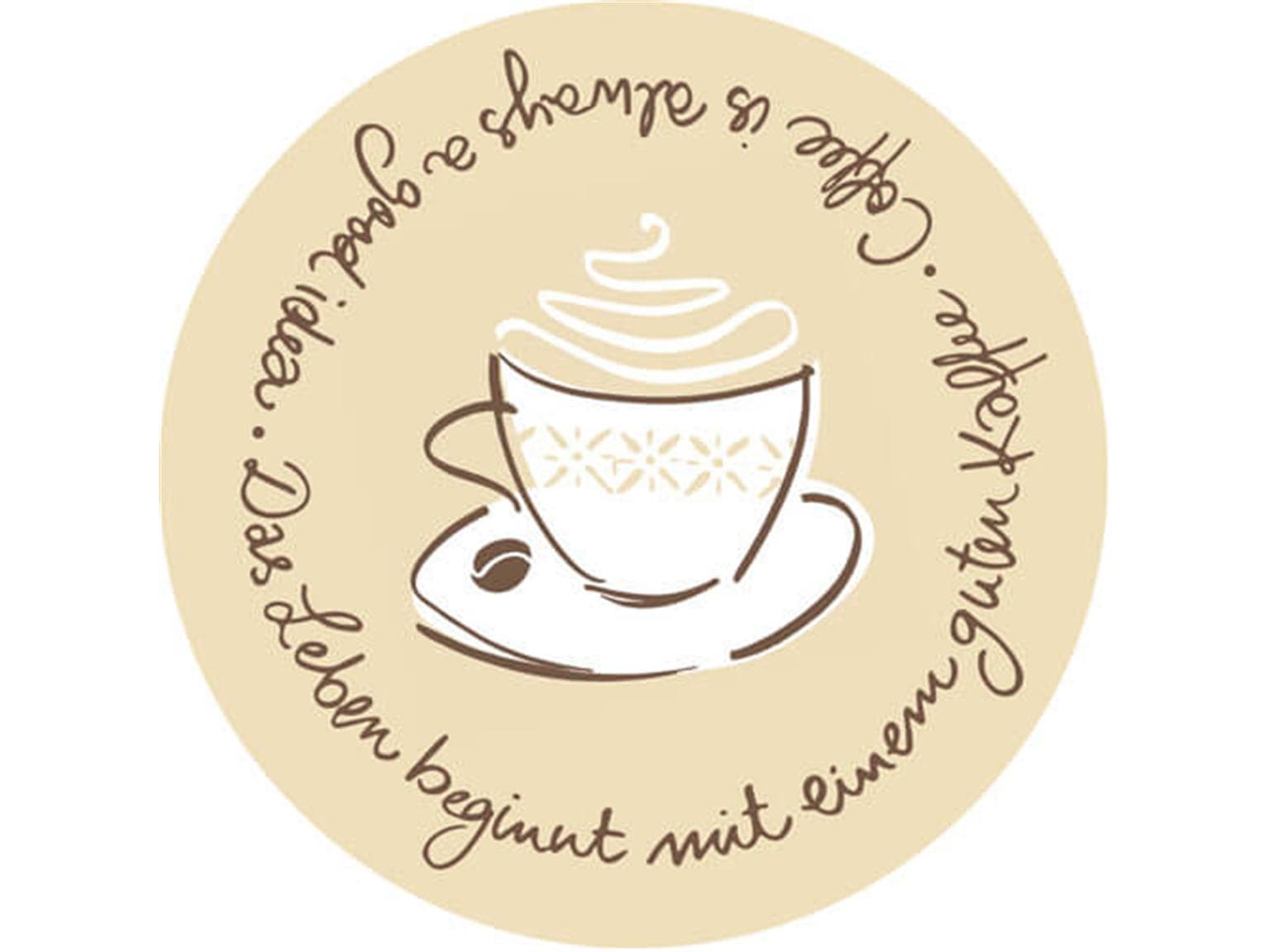 Untersetzer, ø 90 mm rund, 9-lagig, Tasty Coffee (braun), Tissuewatte