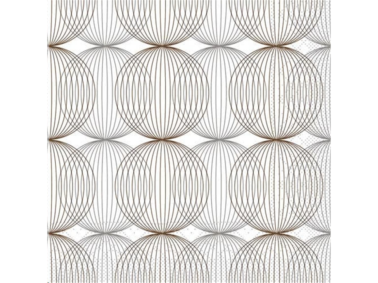 Servietten Tissue 3-lagig, 40 x 40 cm 1/4 Falz, Ludo (beige grey-braun)