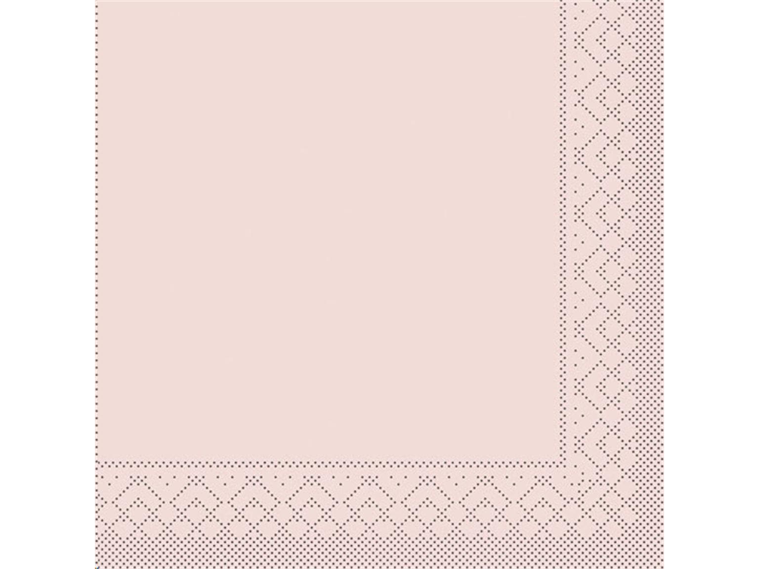 Servietten Tissue 3-lagig, 33 x 33 cm 1/4 Falz, altrosa, unbedruckt