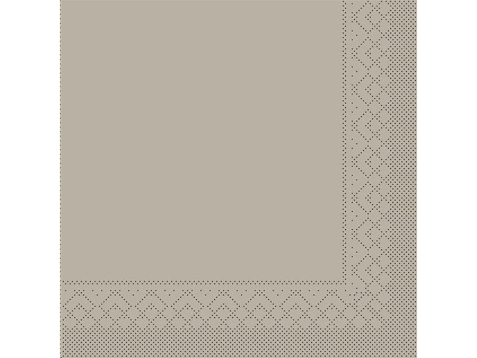 Servietten Tissue 3-lagig, 40 x 40 cm 1/4 Falz, beige grey, unbedruckt