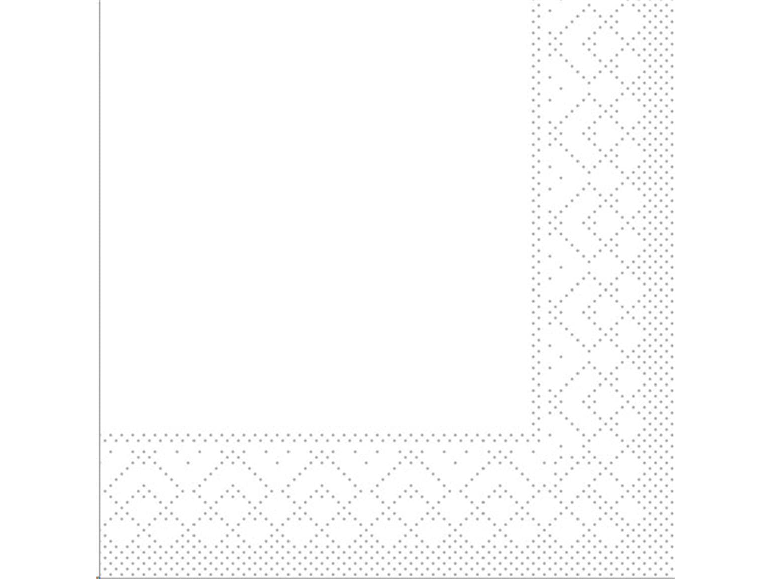 Servietten Tissue 3-lagig, 20 x 20 cm 1/4 Falz, weiss, unbedruckt