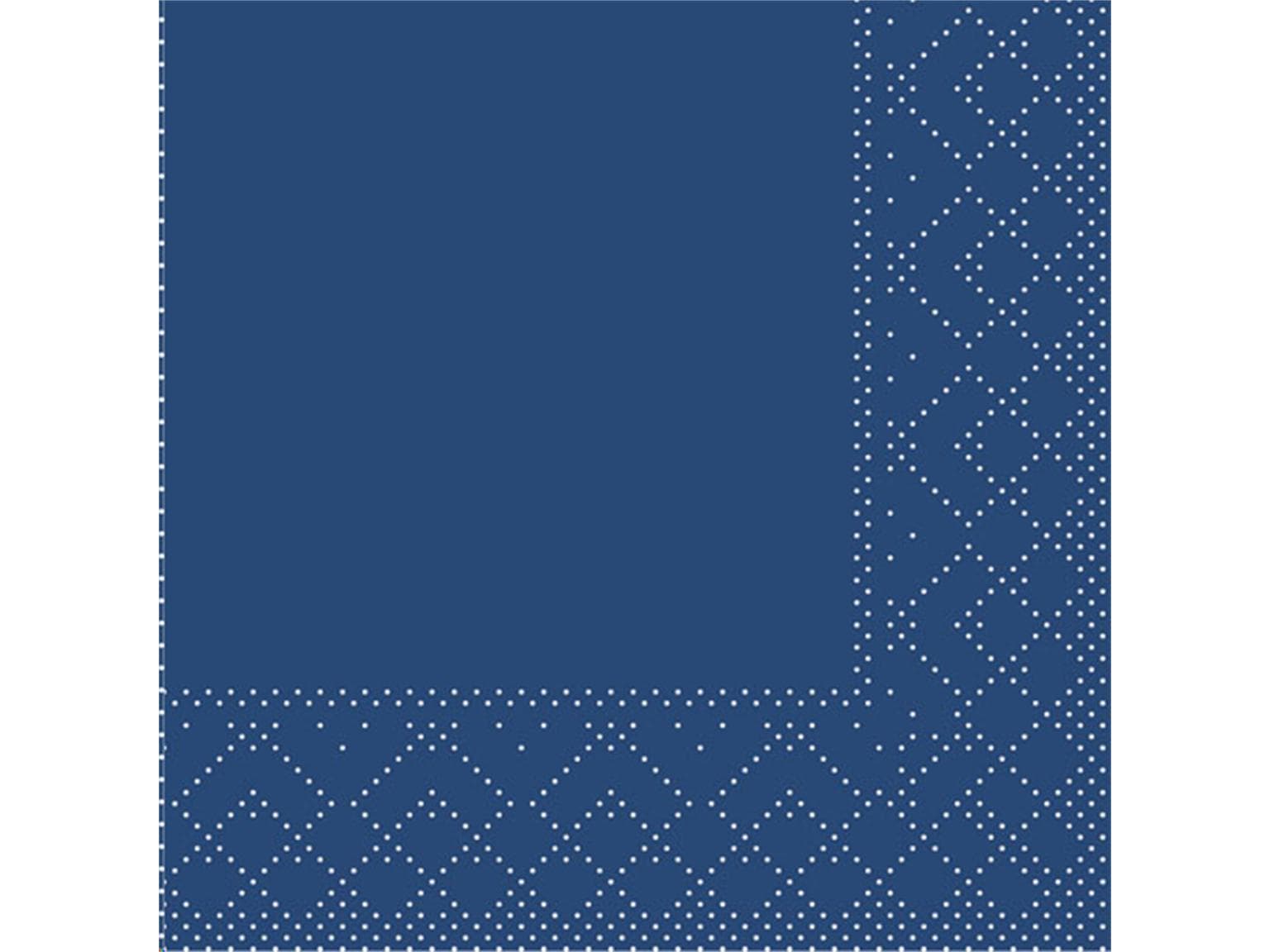 Servietten Tissue 3-lagig, 20 x 20 cm 1/4 Falz, blau, unbedruckt