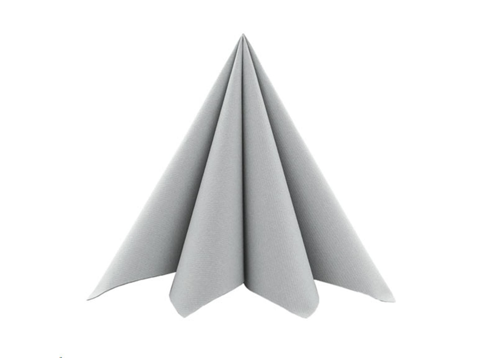 Servietten Softpoint, 40 x 40 cm 1/4 Falz, grau, unbedruckt