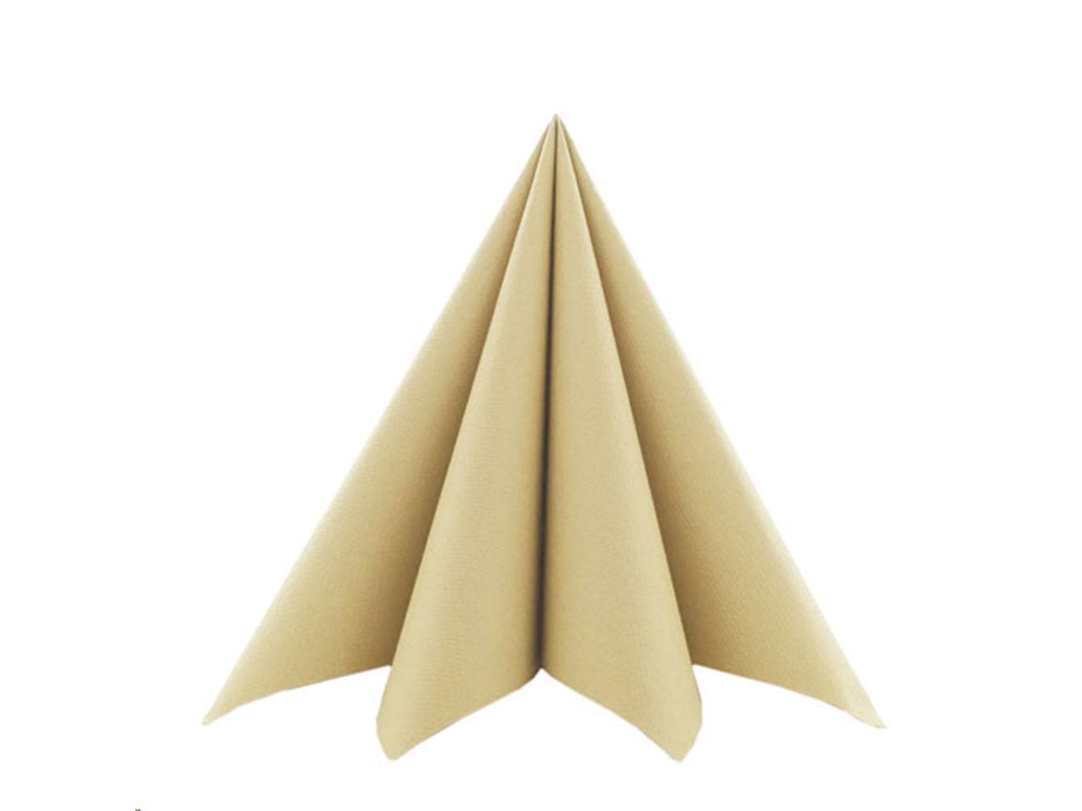 Servietten Softpoint, 40 x 40 cm 1/4 Falz, sand, unbedruckt