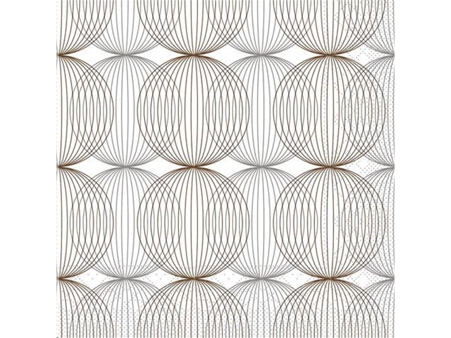 Servietten Tissue 3-lagig, 24 x 24 cm 1/4 Falz, Ludo (beige grey-braun)