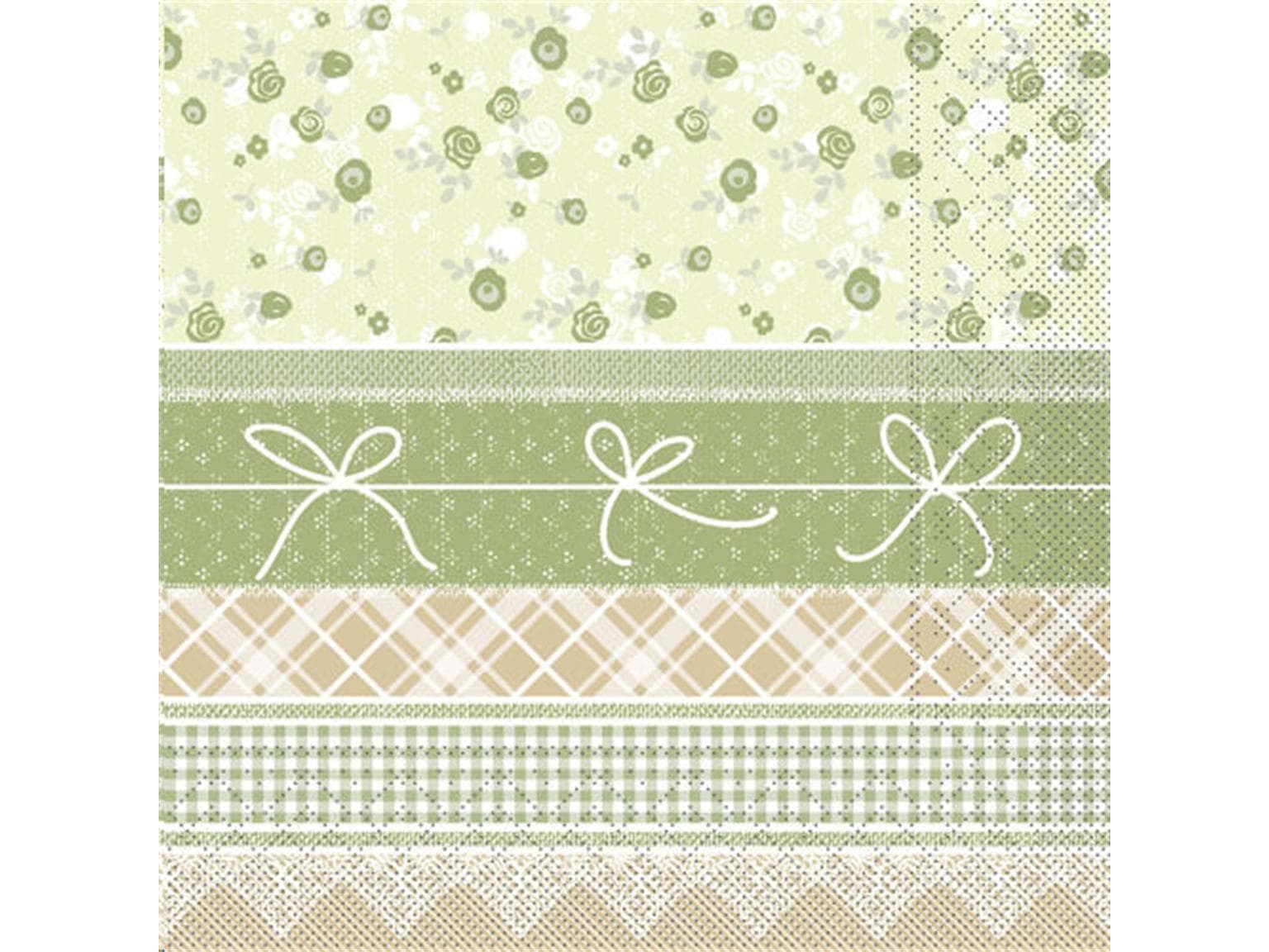 Servietten Tissue 3-lagig, 33 x 33 cm 1/4 Falz, Hermine (natur)