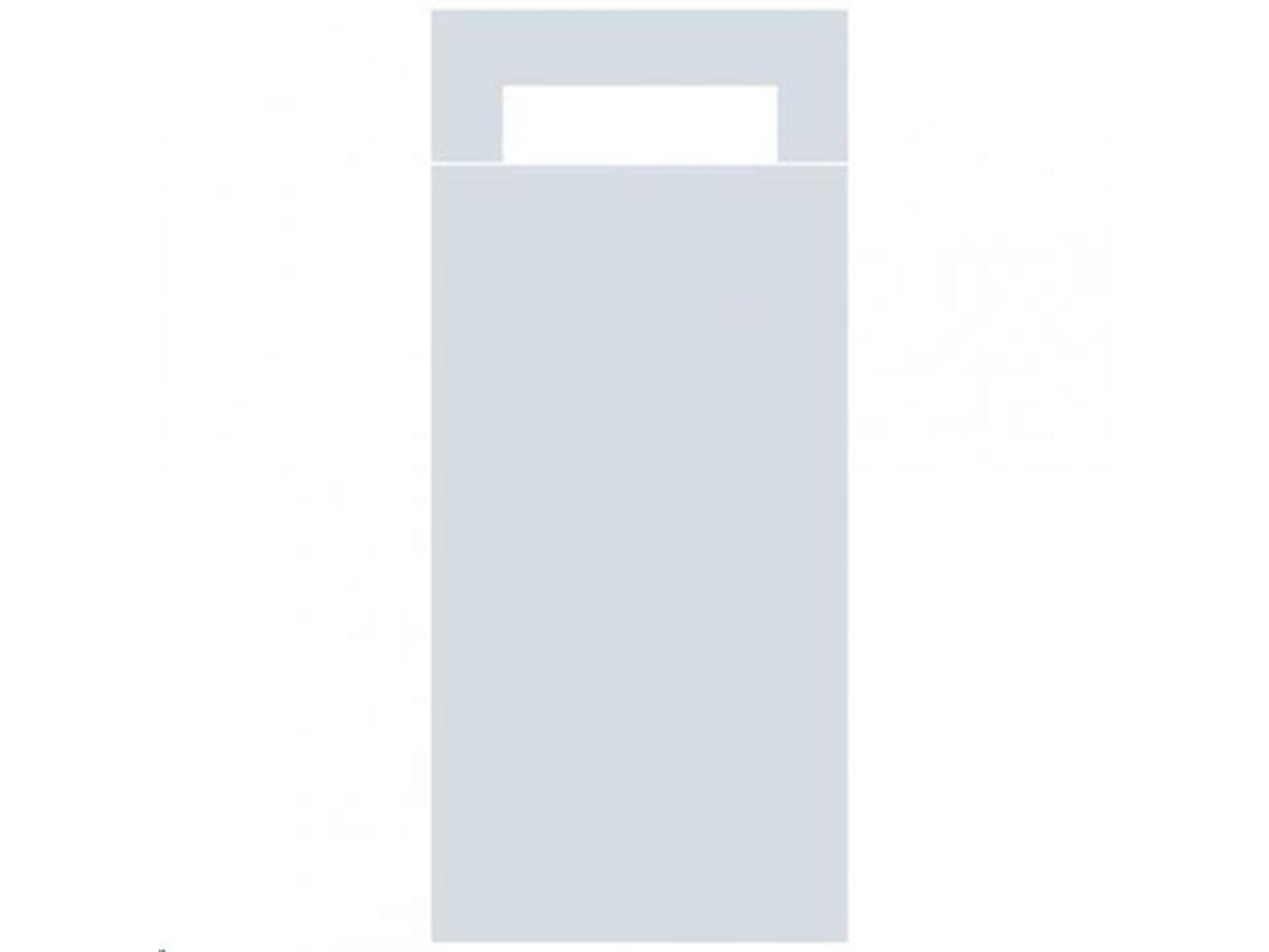 Bestecktasche Papier + Tissue, 202x85mm, perlgrau, unbedruckt