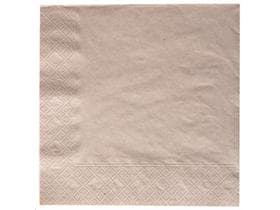 Bio Servietten Natur, 2-lagig, 24 x 24 cm, 1/4 Falz, 100% Recycling