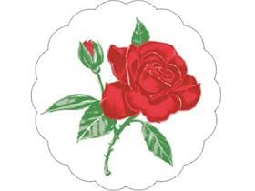 Tassenuntersetzer Saugstoff 50g, ø90 mm, "ROSE"