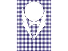 Jumbolätzchen, 600 x 420 mm, Karo blau