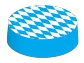 Caps Mattkarton, 86 mm, Bayern