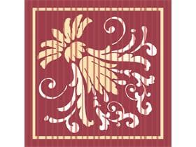 Tassenuntersetzer Tissue 9-lg, 90x90 mm, "LETIZIA" bordeaux