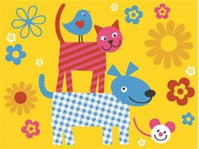 Tischset Airlaid, 40 x 30 cm, "HAPPY KIDS" Kindermotiv