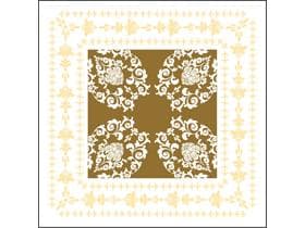 Tassenuntersetzer Tissue 9-lg, 90x90 mm, "PASCAL" gold/creme