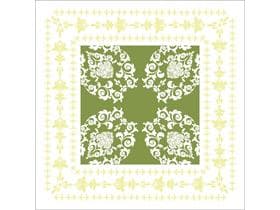 Tassenuntersetzer Tissue 9-lg, 90x90 mm, "PASCAL" lindgrün