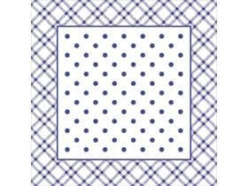 Tassenuntersetzer Tissue+Folie, 95x95mm, "ANTONIA" blau