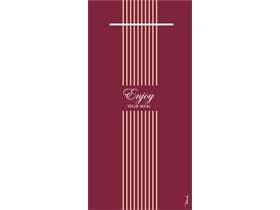Besteckserviette Airlaid, 40 x 40 cm, 1/8 Falz, "ENJOY YOUR MEAL " bordeaux