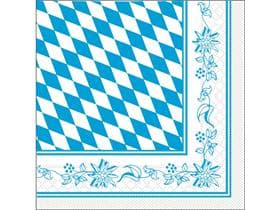 Servietten Tissue 3-lagig, 33 x 33 cm, 1/4 Falz, "BAYERN"