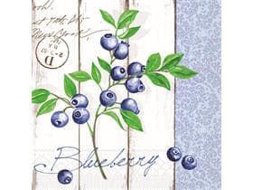 Servietten Tissue 3-lagig, 40 x 40 cm, 1/4 Falz, Blueberry