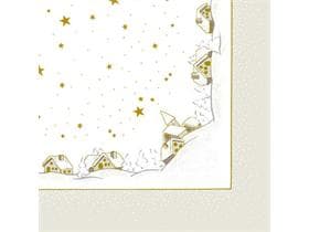 Servietten Airlaid, 40 x 40 cm, 1/4 Falz, Winterzauber