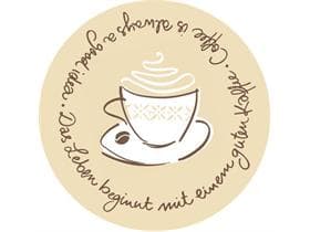 Untersetzer, ø 90 mm rund, 9-lagig, Tasty Coffee (braun), Tissuewatte