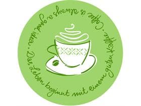 Untersetzer, ø 90 mm rund, 9-lagig, Tasty Coffee (oliv), Tissuewatte