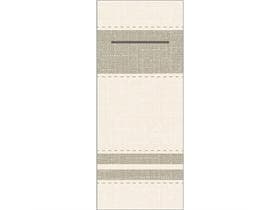 Besteckserviette Airlaid, 40 x 33 cm, 1/8 Falz, Brooklyn (beige/beige grey)