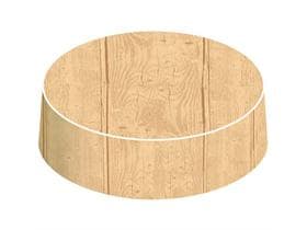 Caps Mattkarton, 80mm, Holz (braun)