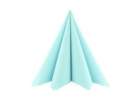 Servietten Airlaid 55 gm2, 33 x 33 cm 1/4 Falz, sky, unbedruckt