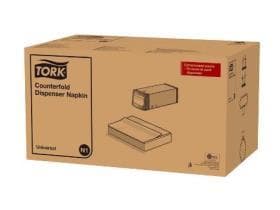 Spenderservietten Counterfold, 1-lagig 30 x 33 cm, geprägt, weiss