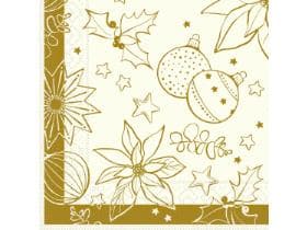 Servietten Tissue 3-lagig, 33 x 33 cm, 1/4 Falz, "Milan" champagner