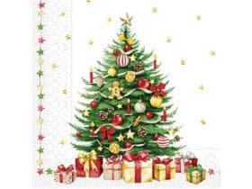 Servietten Airlaid, 40 x 40 cm, 1/4 Falz, "Tannenbaum"