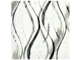 Servietten Tissue 3-lagig, 33 x 33 cm, 1/4 Falz, "Albi" salbei-schwarz