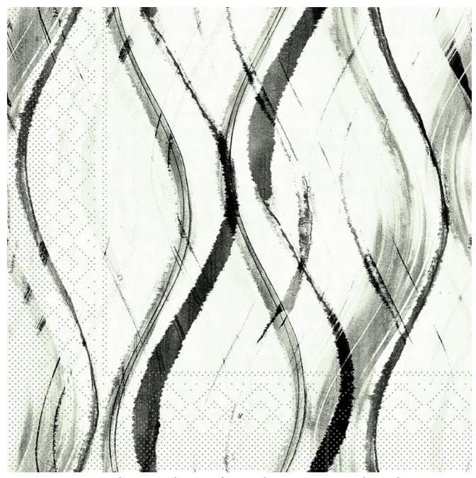Servietten Tissue 3-lagig, 33 x 33 cm, 1/4 Falz, "Albi" salbei-schwarz