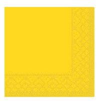 Servietten Tissue 3-lagig, 20 x 20 cm, 1/4 Falz, "Basic" gelb