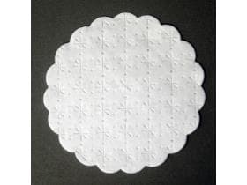 Gläseruntersetzer ø 90 mm rund, 7-lagig Sterne-Punkte-Prägung, Wellenrand