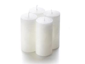Stumpenkerzen, Ø 50 mm x 100 mm, weiss