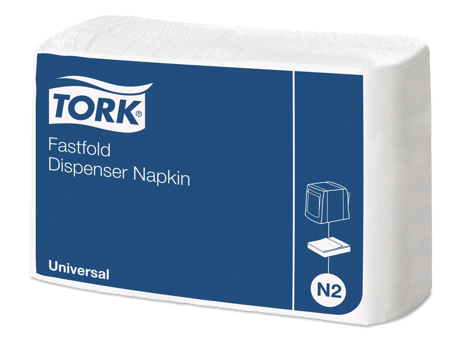 Spenderservietten Tork Fastfold 1-lagig 25 x 30 cm, geprägt, hochweiss