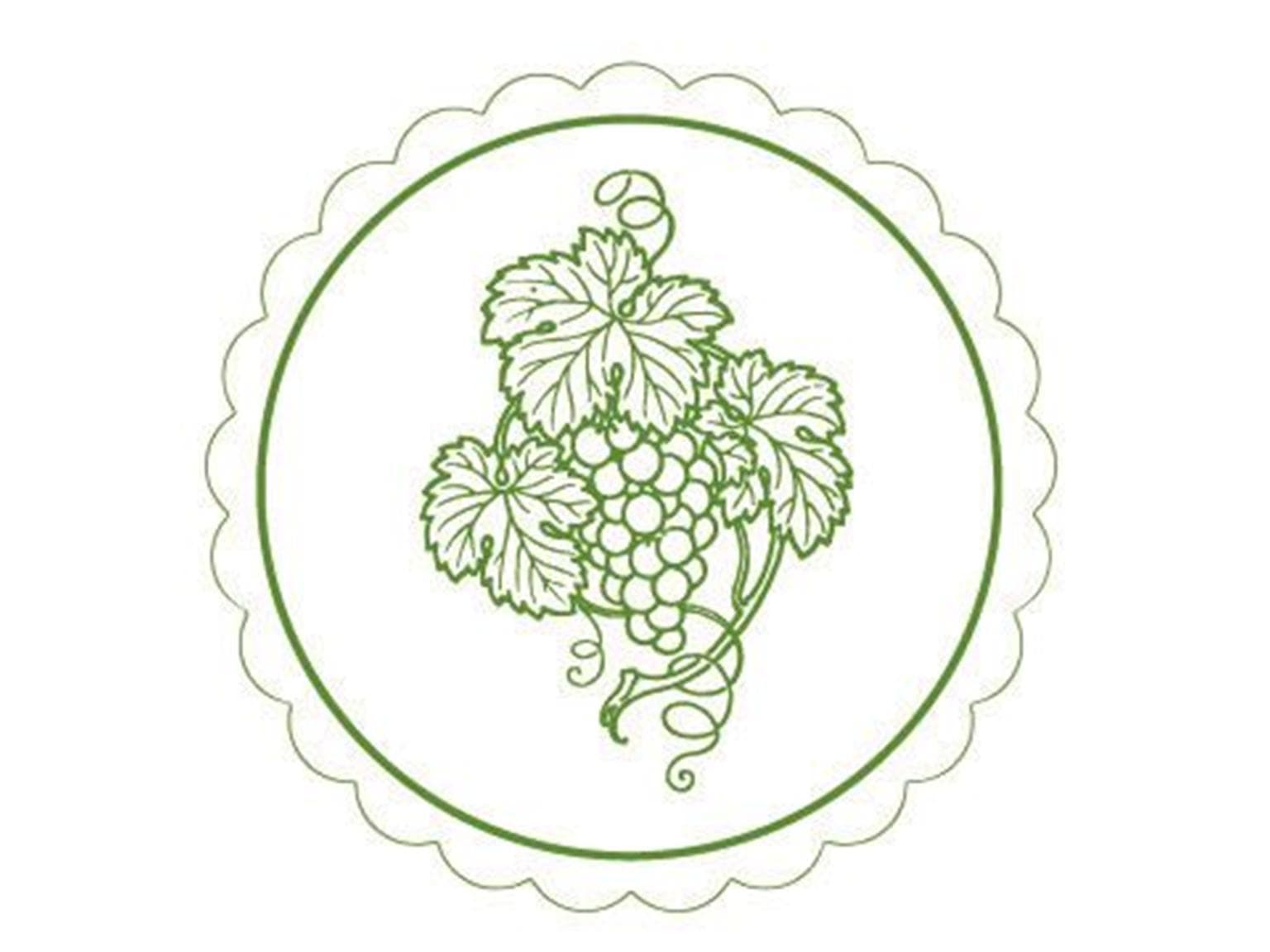 Tassenuntersetzer Tissue+Folie, ø 105mm, "WEINREBE" grün