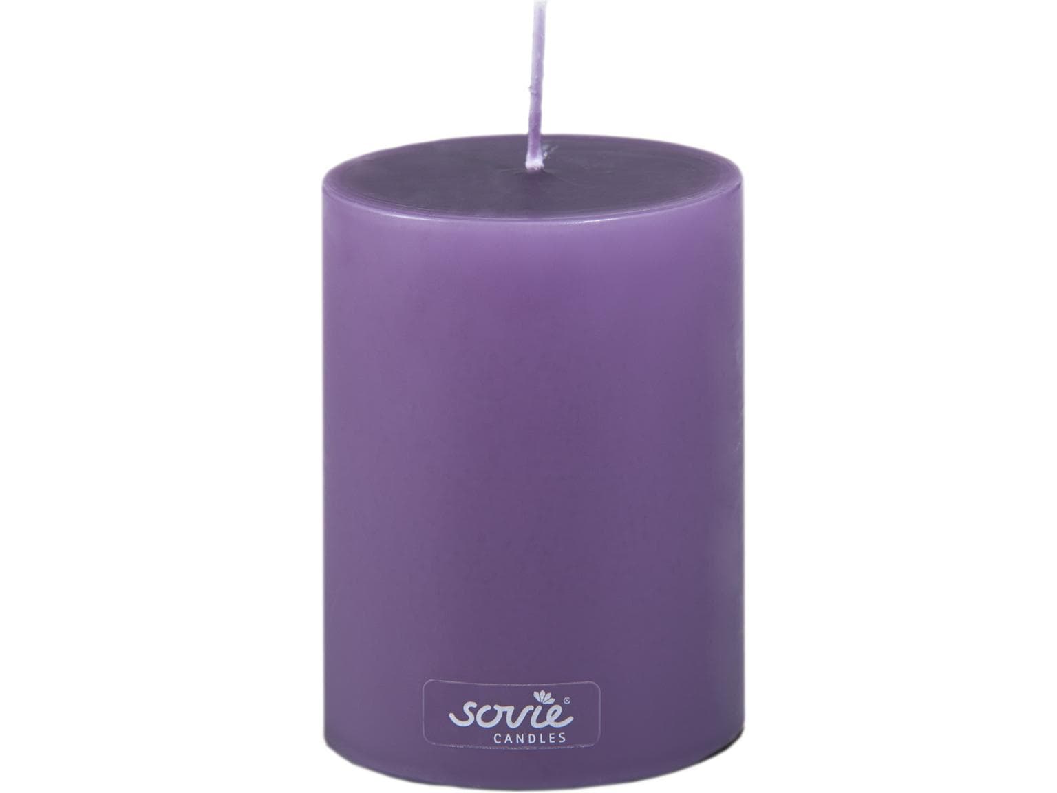 Stumpenkerzen, Ø 70 mm x 100 mm, aubergine