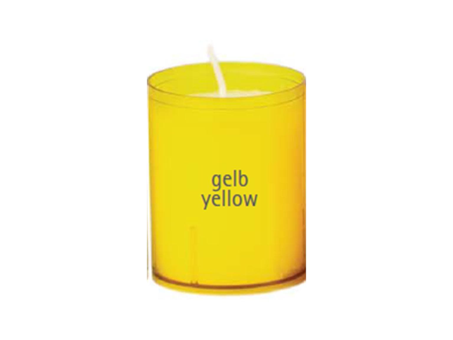 Refill Cups, 63 mm, Brenndauer 24 Std, gelb