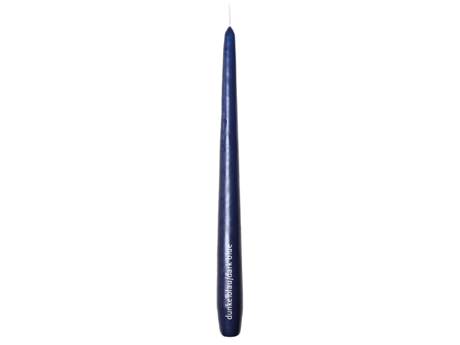 Premium Spitzkerzen, 2.2 x 28 cm, Brenndauer 10 Std., dunkelblau