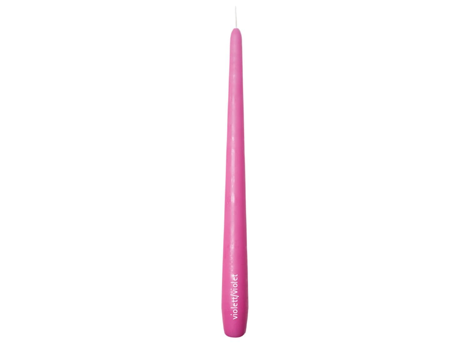 Premium Spitzkerzen, 2.2 x 28 cm, Brenndauer 10 Std., violett