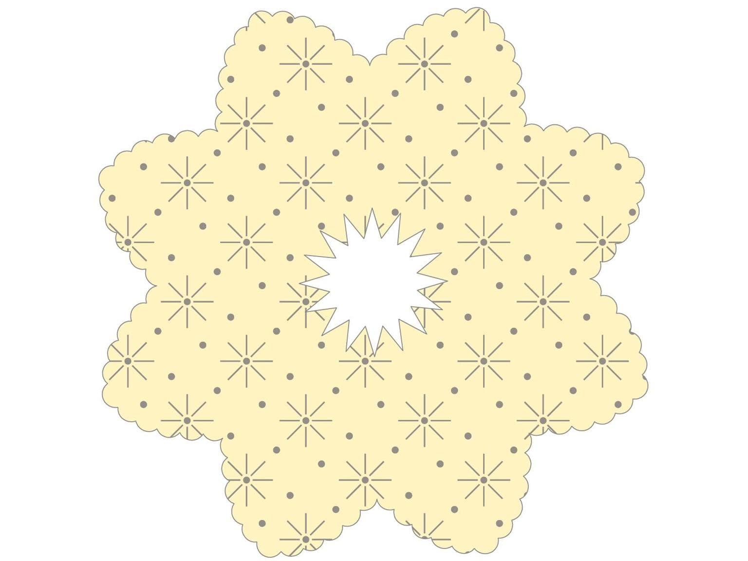 Tropfenringe Tissue 9-lagig, ø 100 mm, creme