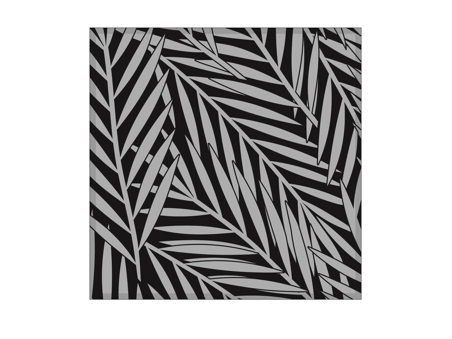 Tassenuntersetzer Tissue 9-lg, 95x95 mm, "BOTANIC" silber