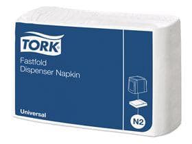 Spenderservietten Tork Fastfold 1-lagig 25 x 30 cm, geprägt, hochweiss