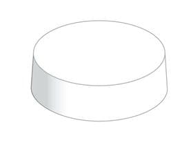 Paper Caps rund Ø 65 mm weiss, aus Mattkarton unbedruckt