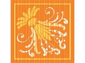 Tassenuntersetzer Tissue 9-lg, 90x90 mm, "LETIZIA" curry