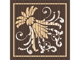Tassenuntersetzer Tissue 9-lg, 90x90 mm, "LETIZIA" braun