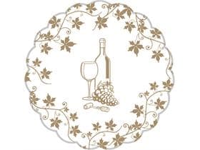 Tassenuntersetzer Tissue 9-lg, ø 105 mm, "WEIN" gold